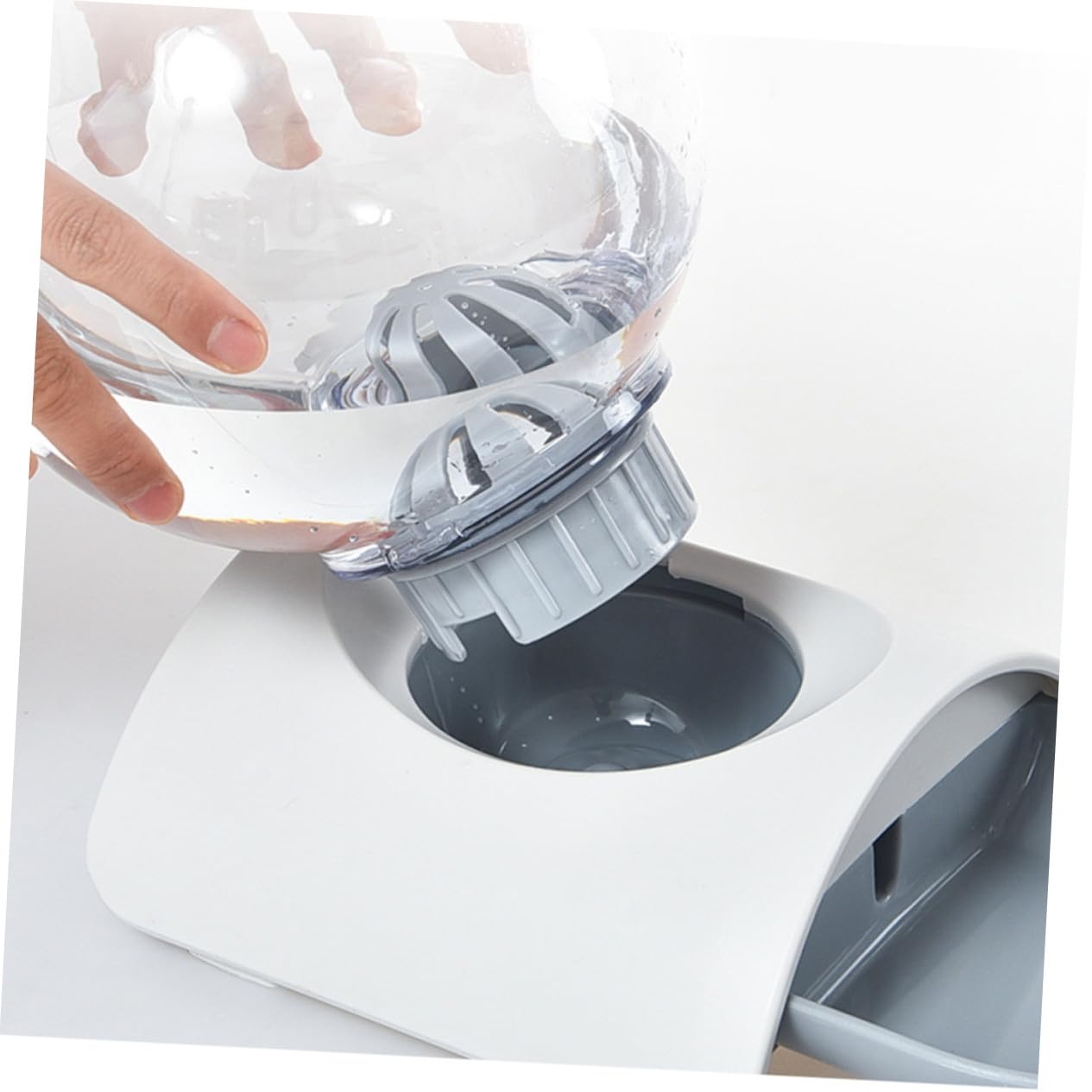 SOIMISS Bebedero Automático para Mascotas Transparente, Funcional Sifón Antigoteo, Material Abs Acrílico, Capacidad Grande, Desmontable y Fácil de Limpiar, para Hogar y Exterior, Adecuado