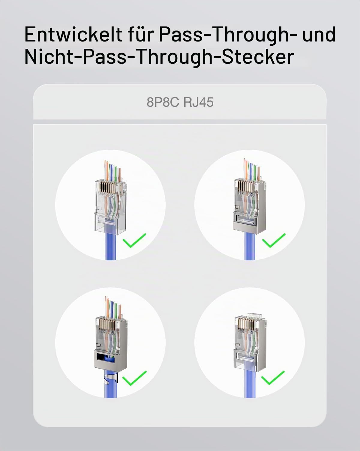 VCE Professionell Netzwerk Werkzeug, RJ45 Crimpzange Netzwerkkabelzange