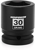 Vista 1 de MIXPOWER Zócalo de impacto poco profundo de 3/4", 1.181 in, CR-MO, métrico, 6 puntos, tuerca de eje de grado de impacto para una fácil extracción