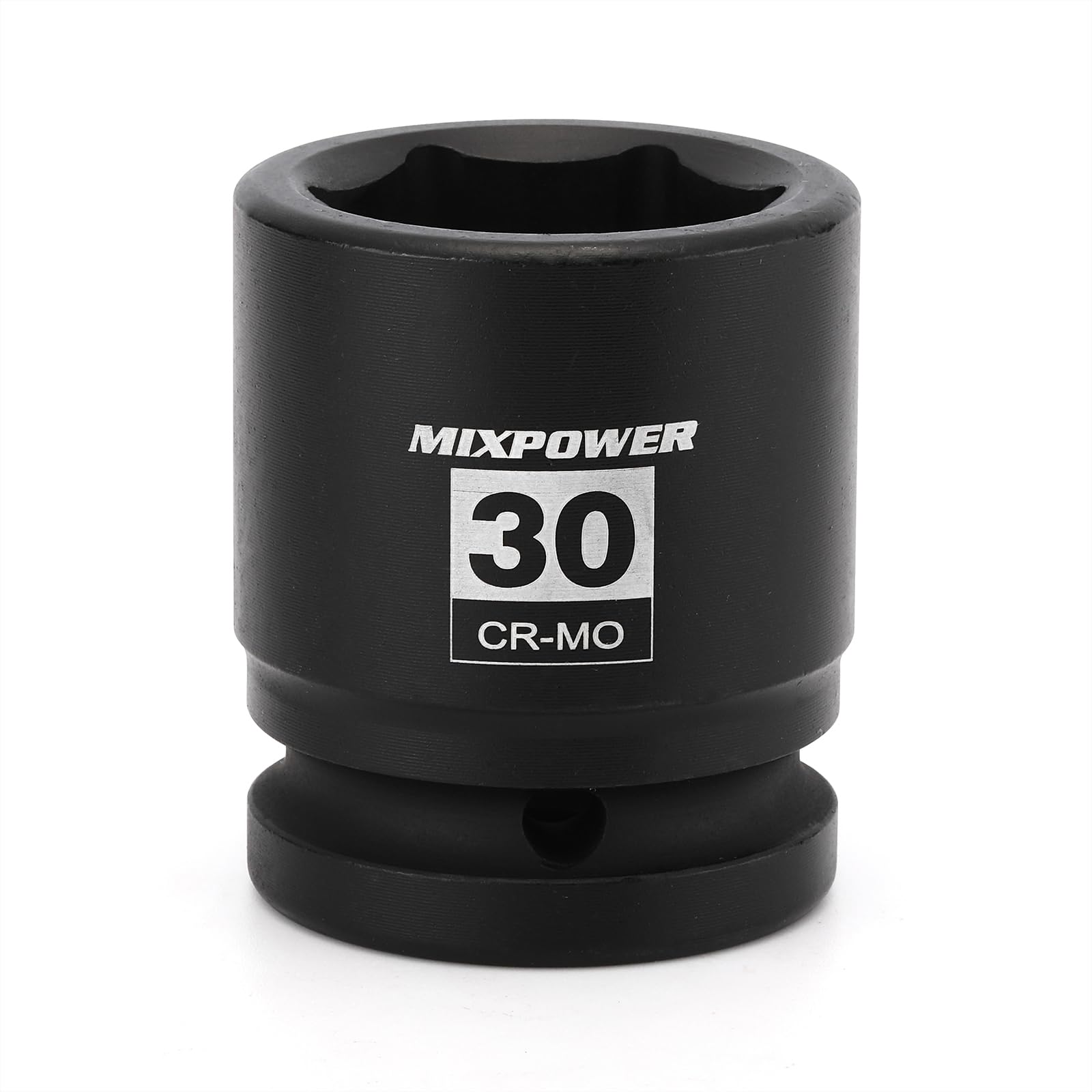 MIXPOWER 3/4" Drive Shallow Impact Socket, 30mm, CR-MO, Metric, 6 Point, Axle Nut Impact Grade Socket for Easy Removal