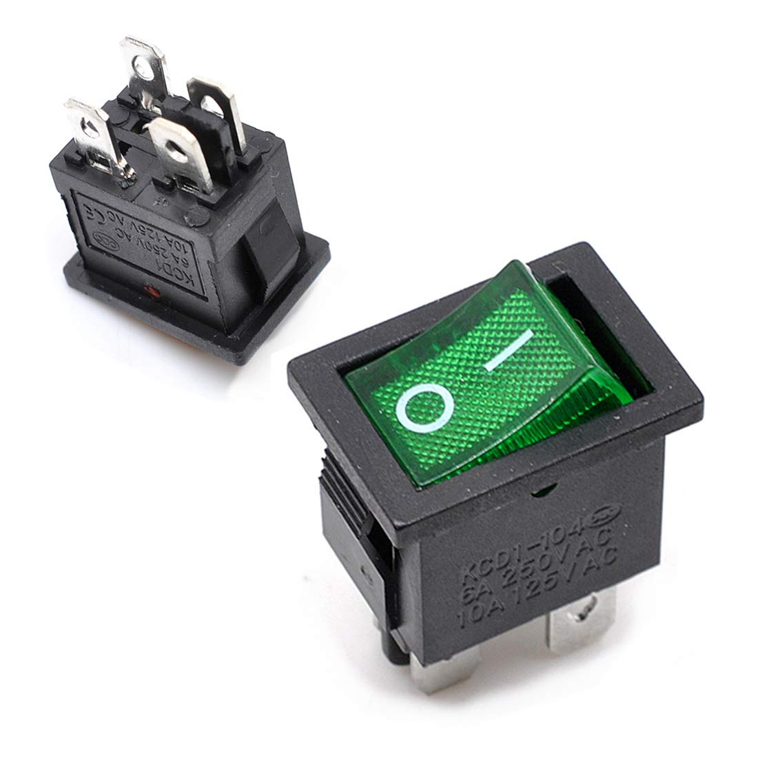 Amazon.com: Oiyagai 20 Pack KCD1-104P DPST Rocker Switches