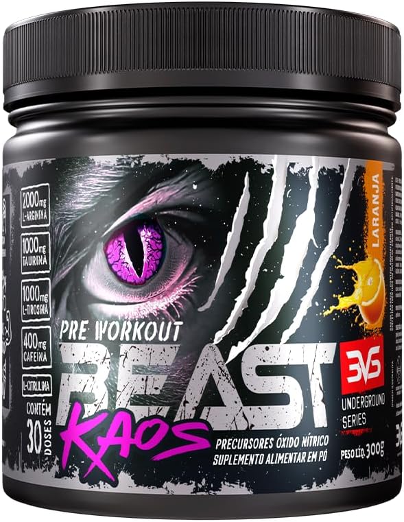 3VS Nutrition Pré-Treino Beast Kaos –Extra Forte Com Citrulina, B...