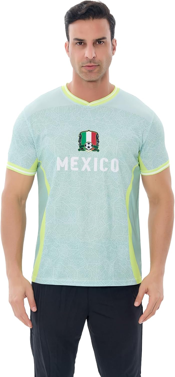 Fan Soccer Jersey-Brazil,Argentina,Mexico&USA Jersey，Men Football Shirt Soccer Wear for Sports Training - Image 2