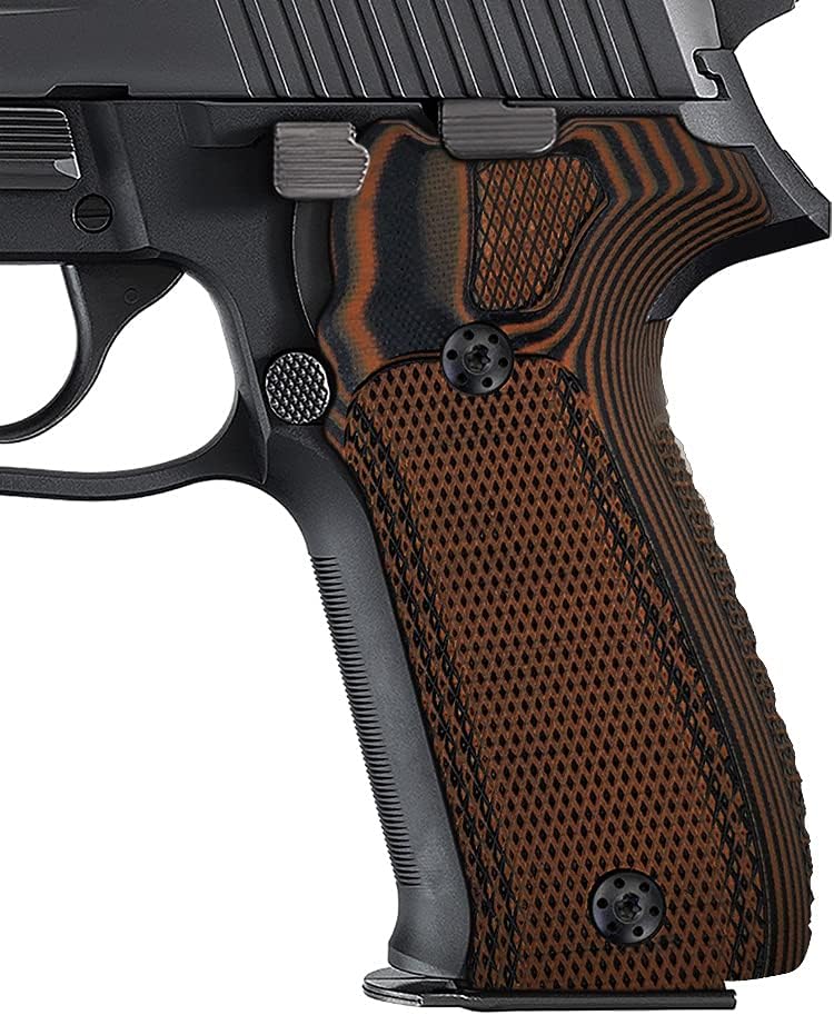 Cool Hand G10 Grips Replacement for Sig Sauer P226, Black Gun Grips Screws Included, Aggressive Checkered Texture, Thickness 7/10"，not for a Sig P229