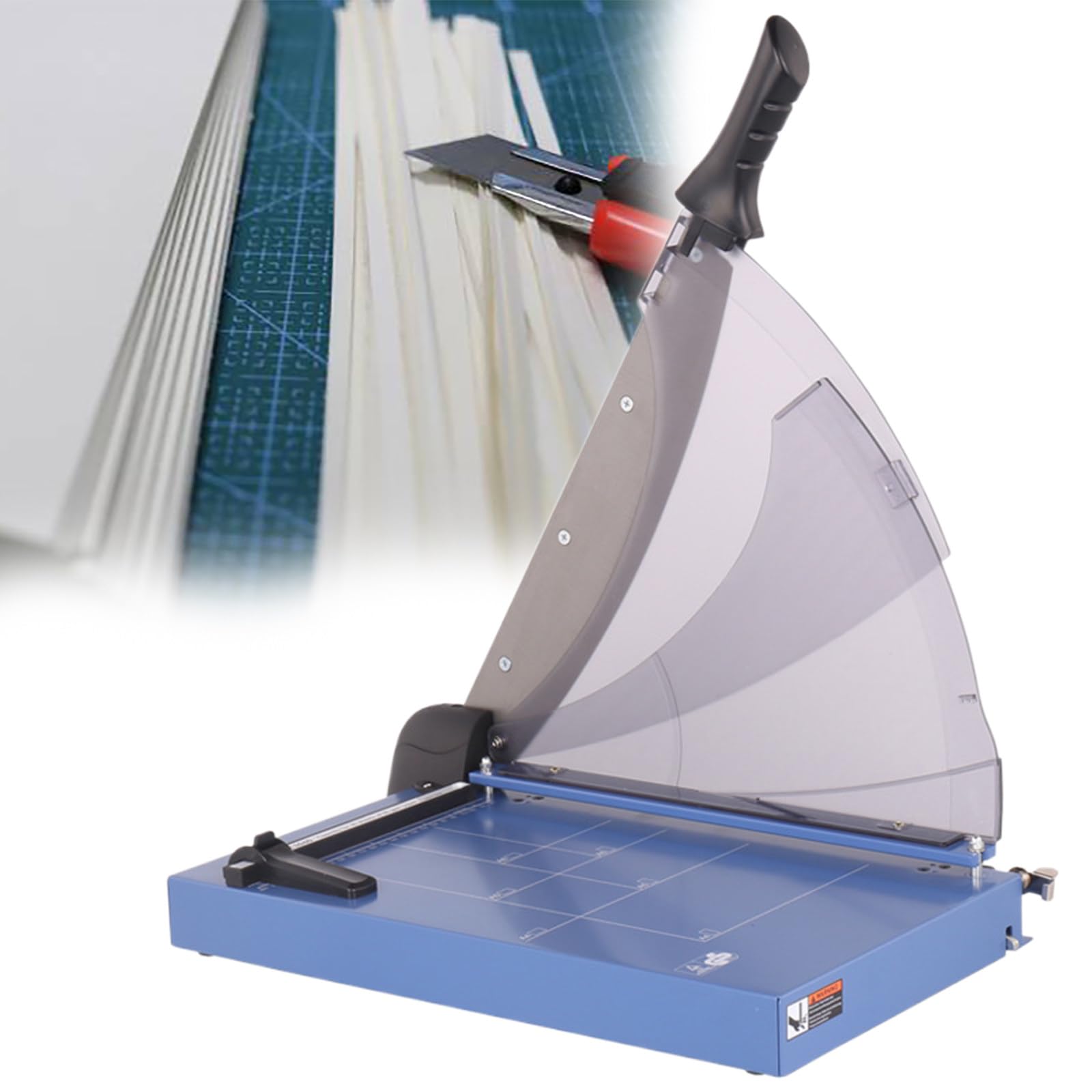 Taglierina a ghigliottina per Carta, ghigliottina con Base in Metallo Resistente, taglierina per Carta con Blocco di Sicurezza, taglierina per cartoncino, Cartone, Vinile, lavori Artigianali, Foto