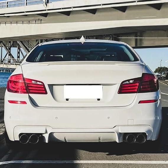 Tail Pipe Car Muffler Tip For BMW 535i F10 F11 640i Dual Exhaust Tip Upgrade M5 Look Quad Tailpipe Muffler Exhaust System Tips Nozzle Stainless Steel(Black)