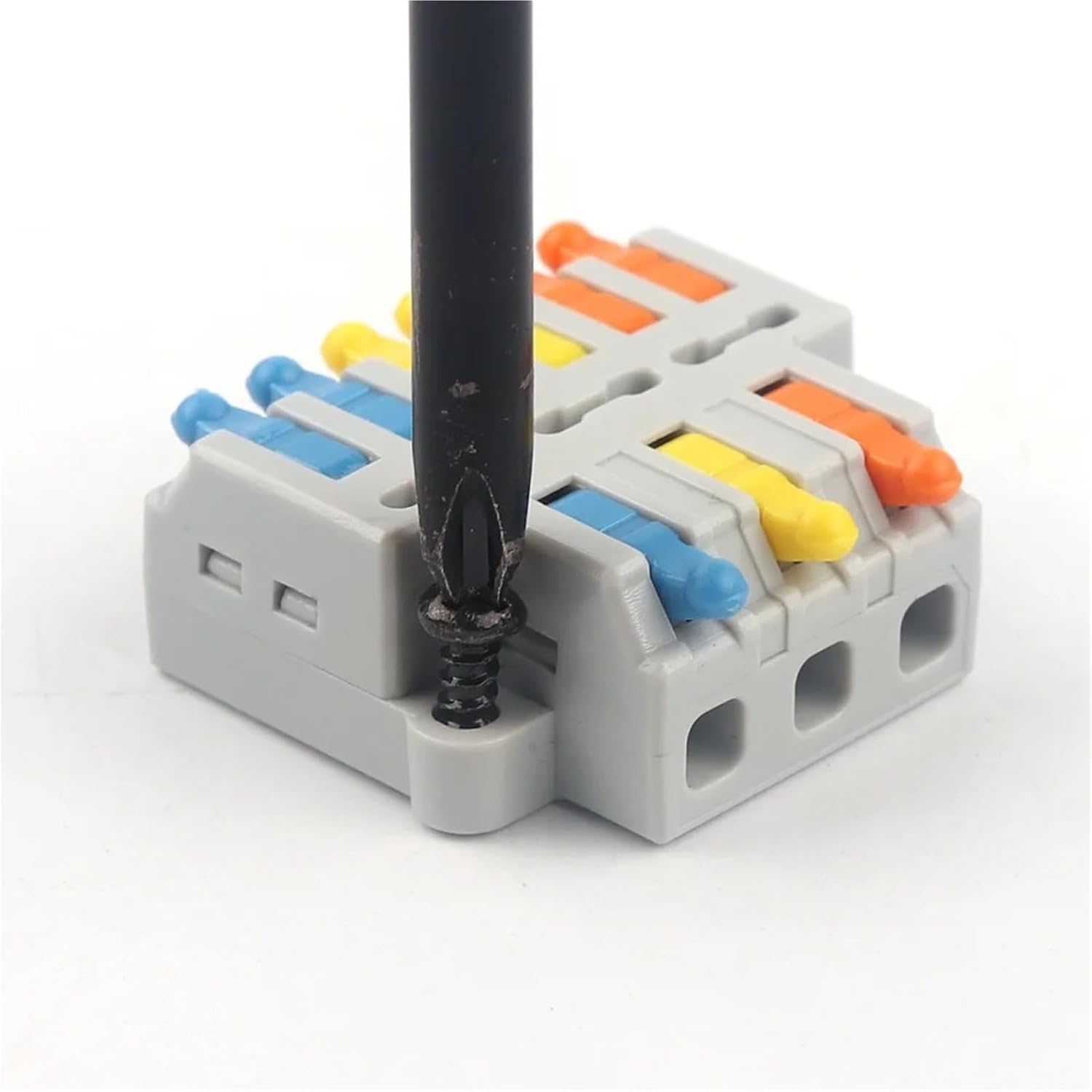 1 in Multiple Out Fast Electrical Wire Connector Universal Compact Cable Splicing Terminal Block Push-in Connector with Lever(10PCS D1-4O)