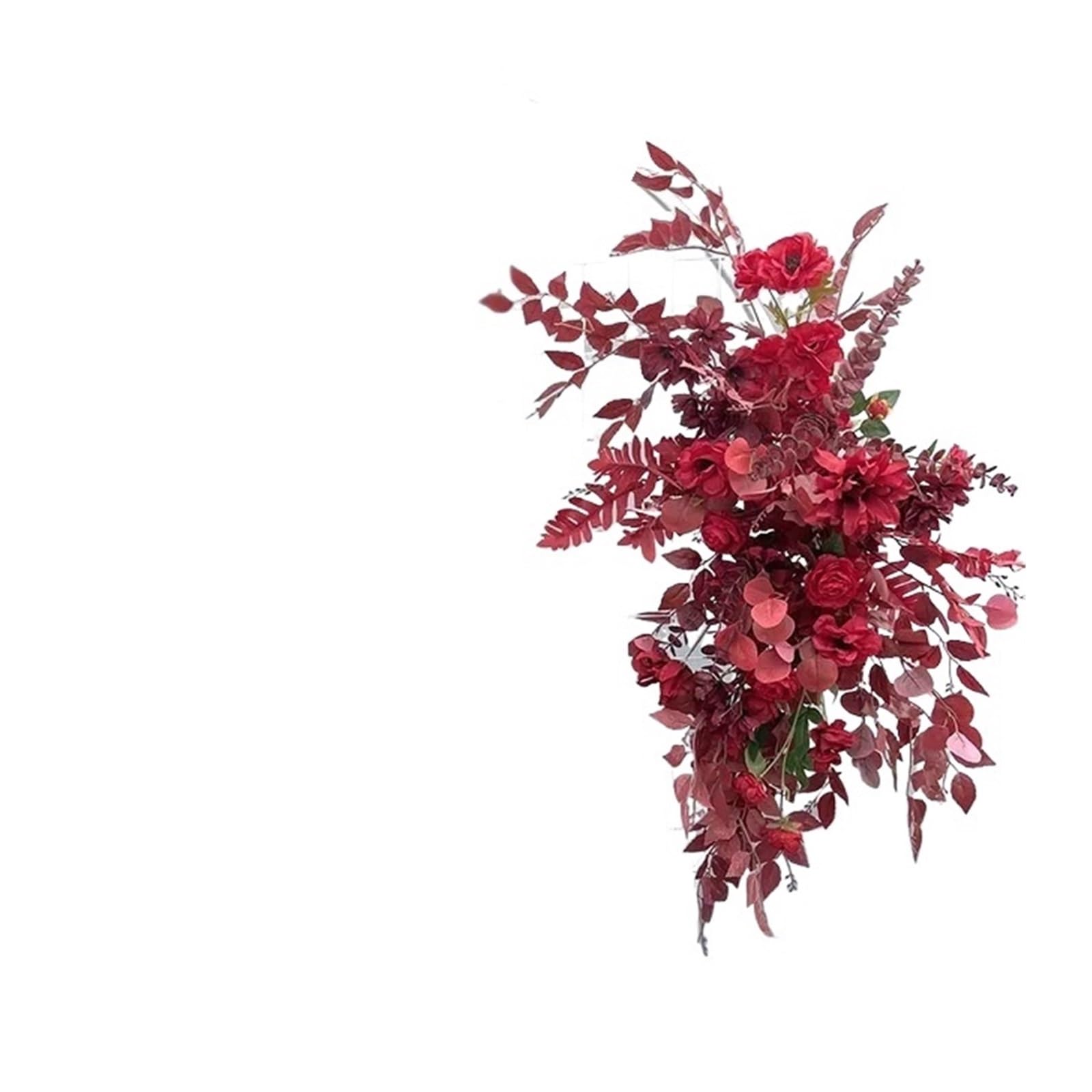Flower Arch Wedding Flower Simulation Artificia Silk Flowers Arch Round Art Window Decoration Props T Stage Leaf Hanging(Color7 M)