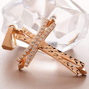 Amazon | 18金 ペンダントトップ メンズ K18 18k ピンクゴールド