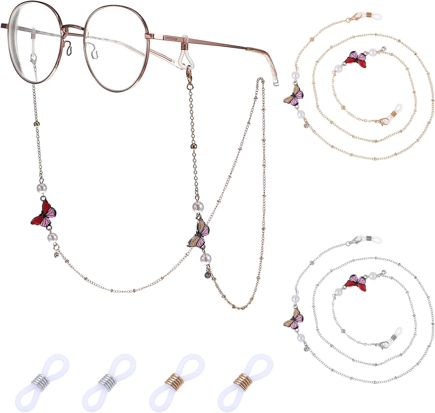 Butterfly Glasses Chains, 2 PCS...