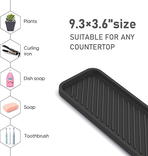 Miniatura 4 de EG-SIPRO Soporte de Esponja de Silicona, Bandeja Organizadora para Fregadero de Cocina, Bandeja de Jabón de Cocina, Soporte de Esponja de Jabón para