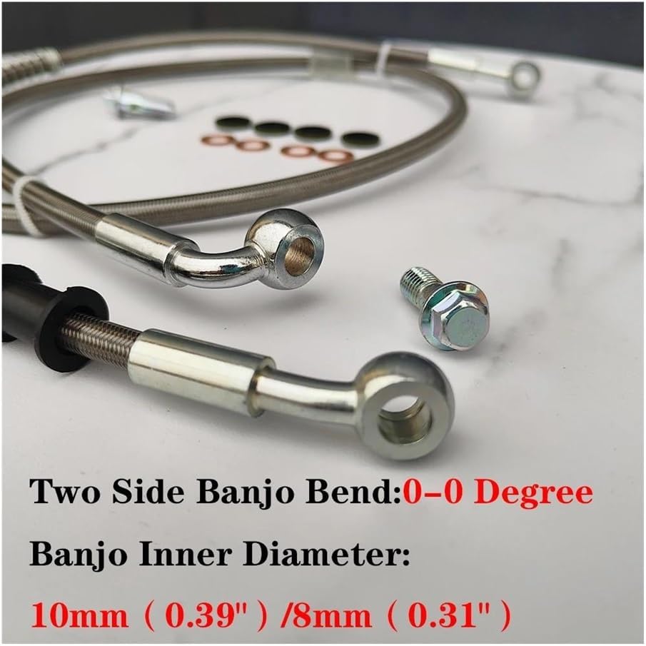 Motorcycle Hydraulic Brake Line Oil Hose Pipe Stainless Steel Braided Cable Brake Hose