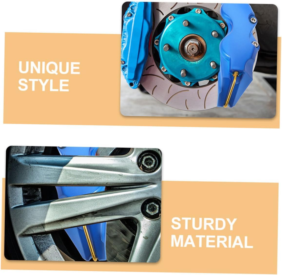 1Pair Rear Brake Caliper Covers Decorative Disc Brake Caliper Protector Durable Stylish Car Accessory Easy Installation Unique Flair for Personal Style