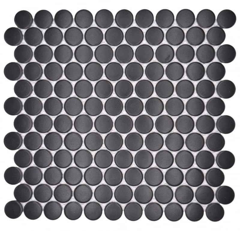 MOS10-0311GR_f - Mosaico de cerámica para pared de cocina, color negro mate