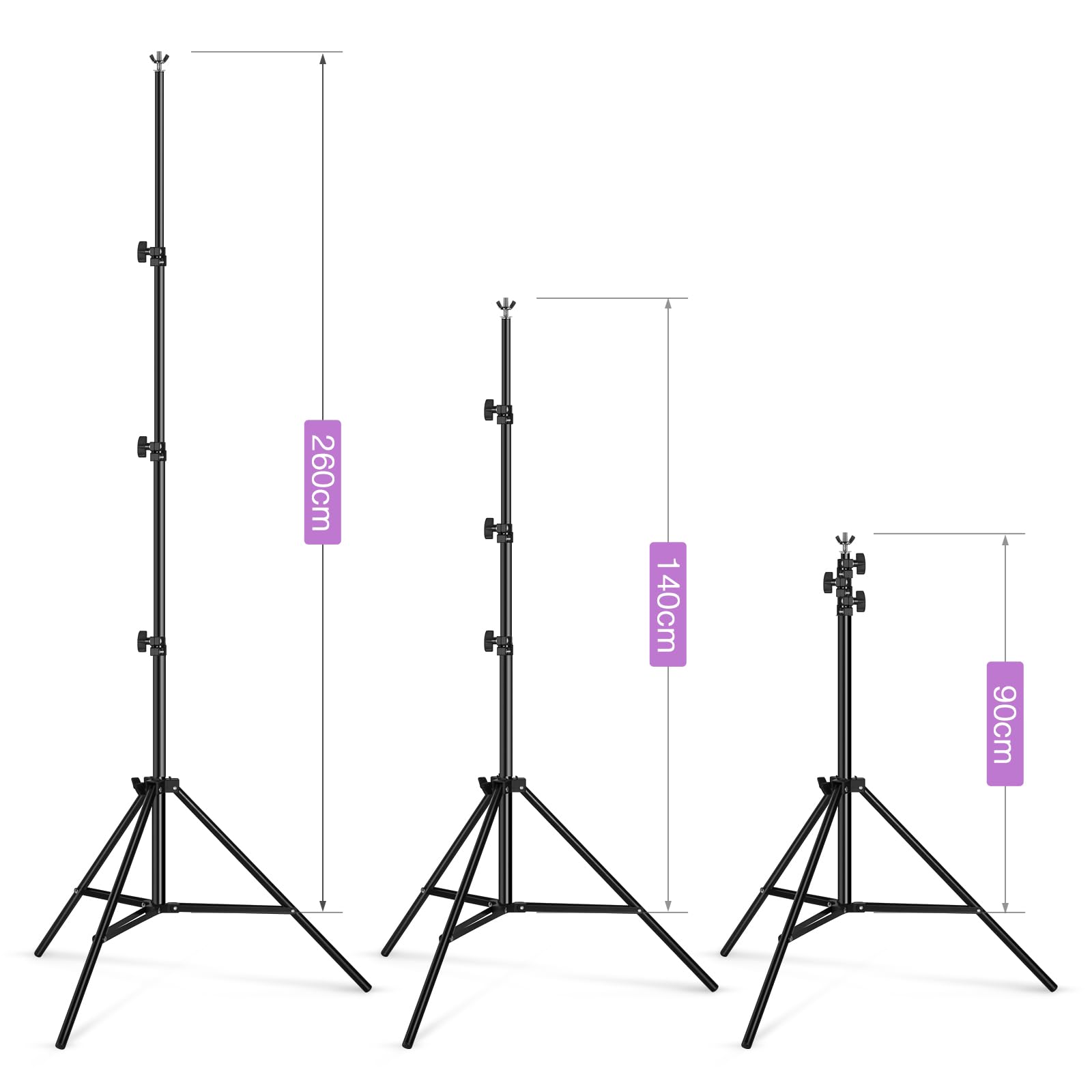OMBAR 8.53x9.84ft/2.6x3m Supporto per Sfondo Fotografico Regolabile per Ritratto,Supporto Fondale Fotografico, 4 Morsetti per Sfondo e 2 Sacchi di Sabbia