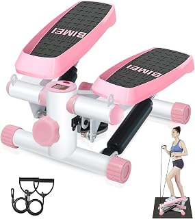 Steppers exercisePortableStair Stepper、Mini Stepper with Resistance Bands Mini Stepper with 330LBS Loading Capacityworkout Hydraulic Stepper Home Fitness Stepper with LCD Monitor