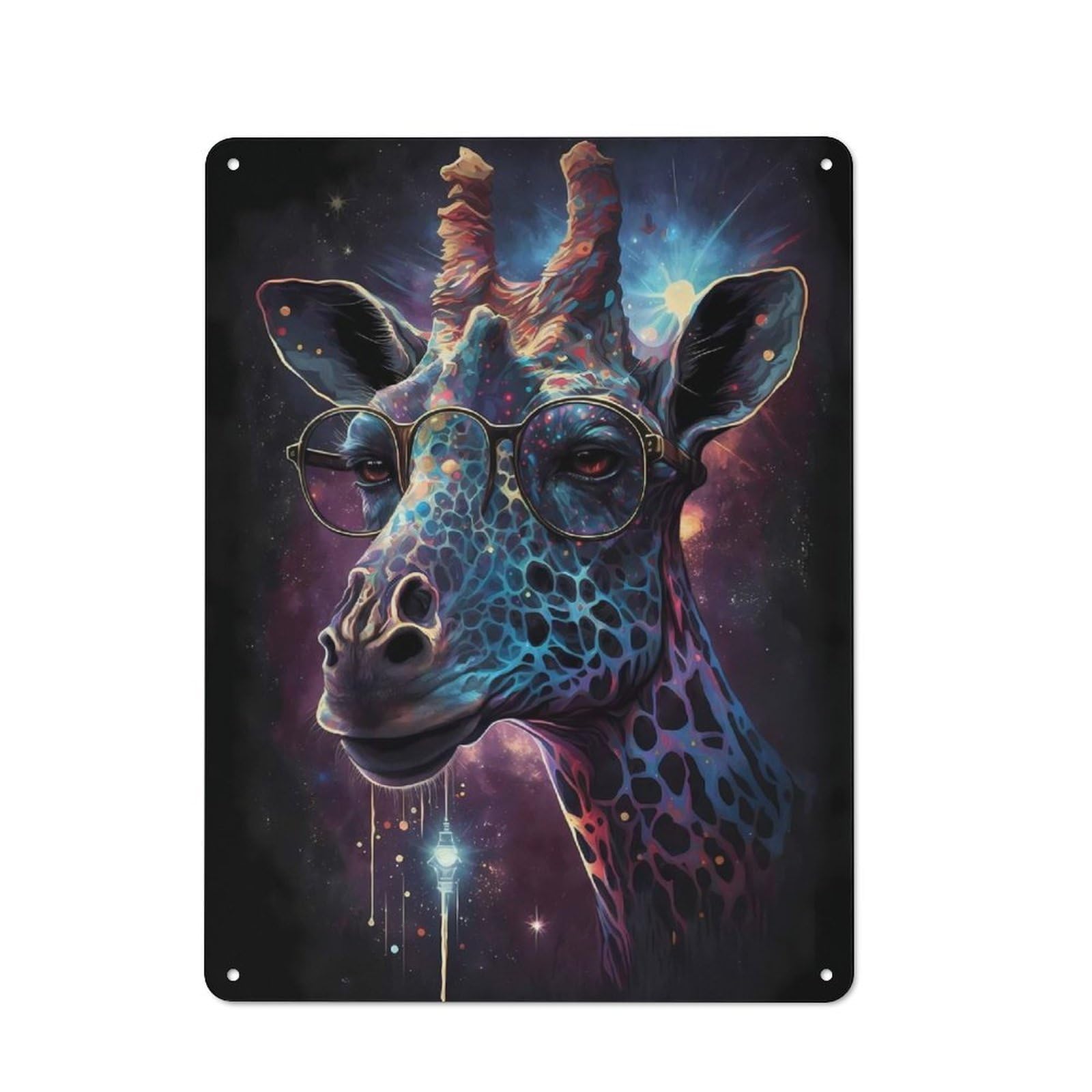 Junmoney Giraffe Rustic Metal Sign 40X30cm For Man Cave Or Games Room, For Vintage Wall Decor Fans, For Garage And Workshop Walls