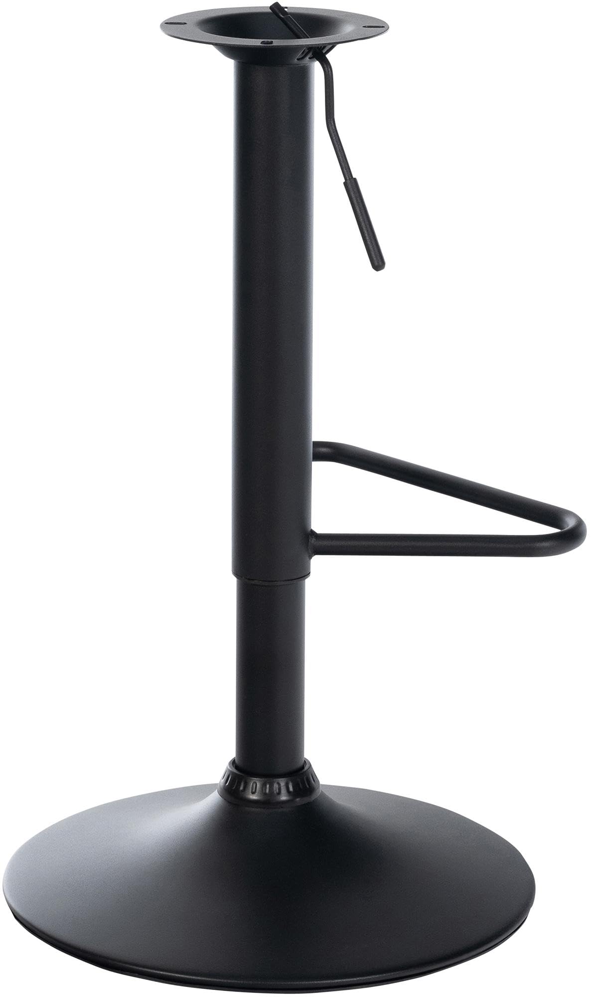 CLP Repuesto Estructura para Taburete, Estructura de Taburete con Distancia Entre Orificios de 10x10 cm, Estructura metálica Ajustable en Altura, Color:Negro