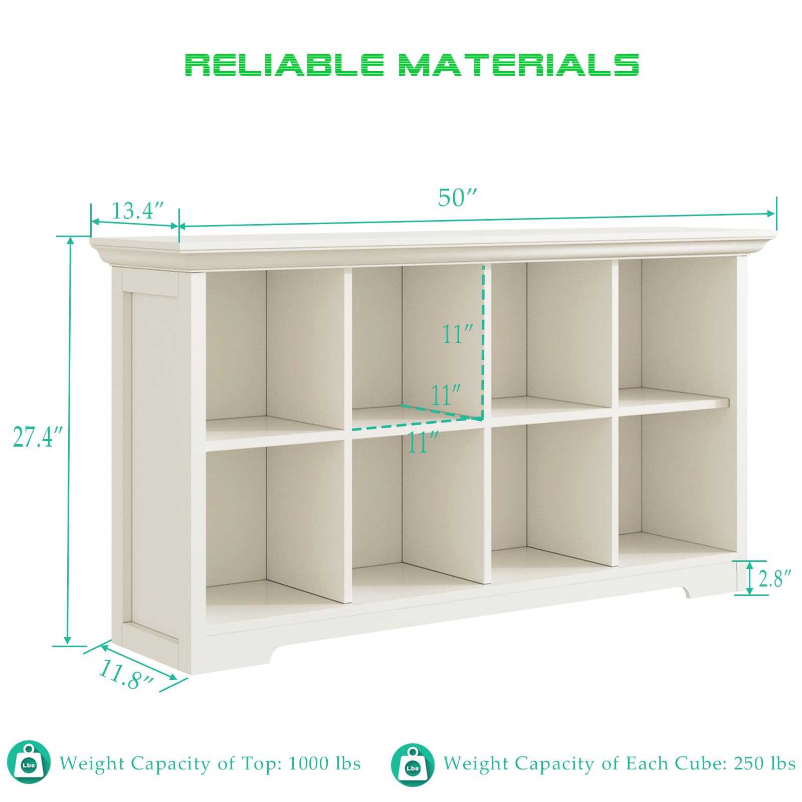Amazon.com: OSCHF Cube Shelf Bookcase with Base - Wooden 2 Tiers