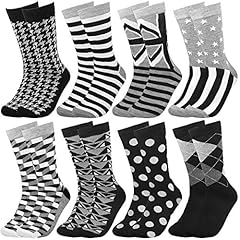 8 Pairs - Group 939 - Black Grey White