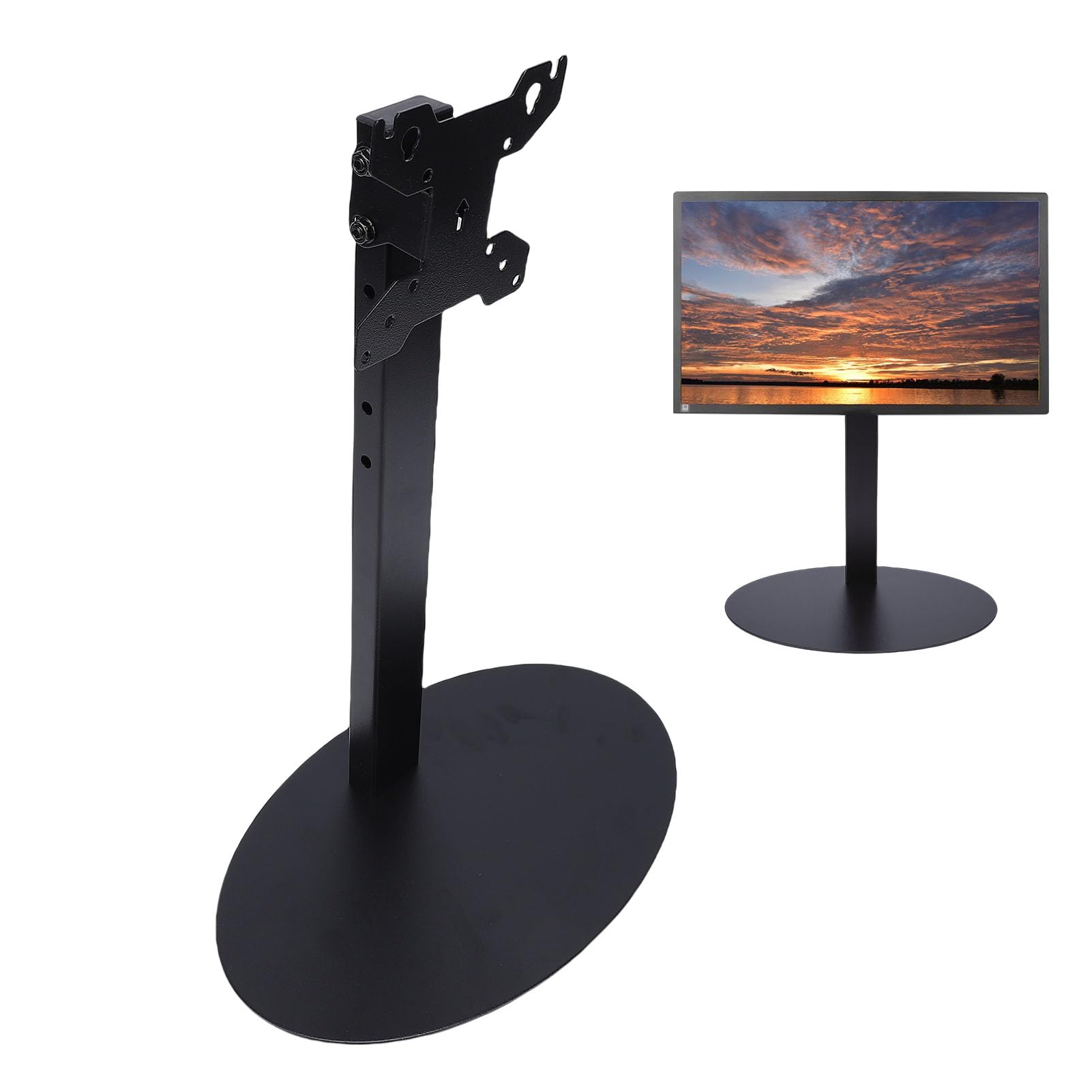 Supporto da Scrivania Indipendente per Display Singolo, Angolo Regolabile per Schermi da 14 a 34 Pollici, Home Office, Montante in Acciaio