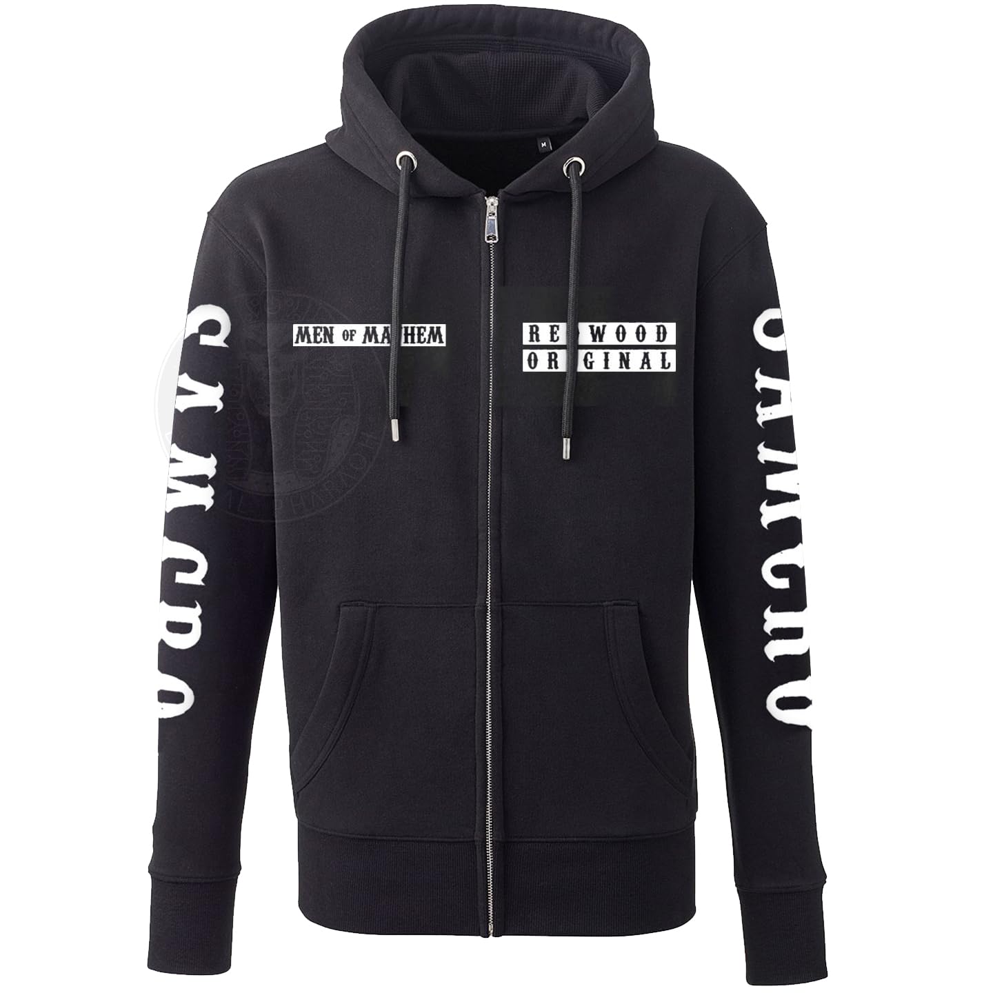 DPX-1 SOA SAMCRO Custom Charter Deluxe ZIP STYLE Hoodie (LARGE) Black
