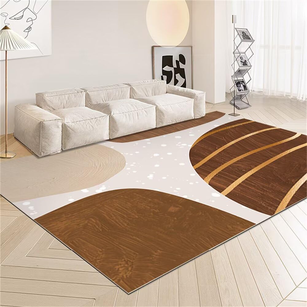 Tapis d'entrée 70x140 cm marron gris frais et minimaliste pour couloir maison
