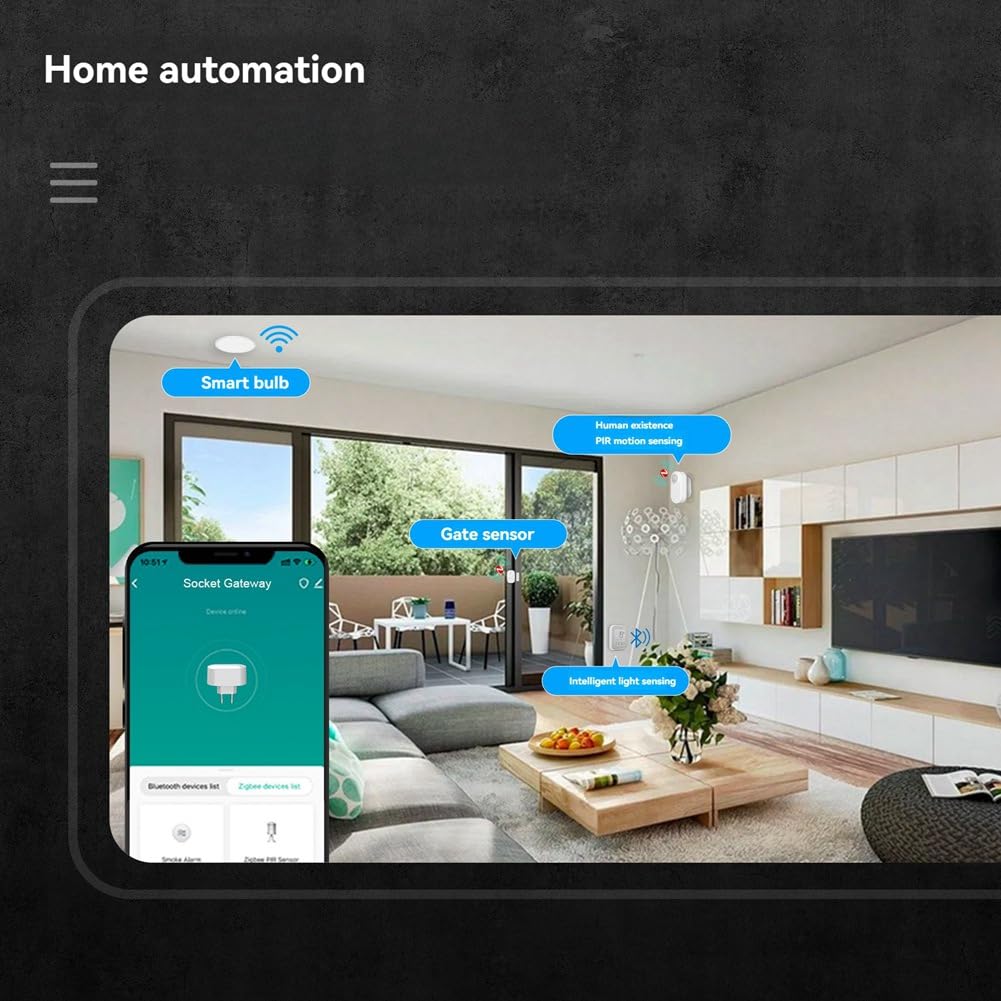 Passerelle Tuya ZigBee Hub Passerelle ZigBee Multimode Hub Bluetooth Mesh pour Domotique Intelligente Prise UE