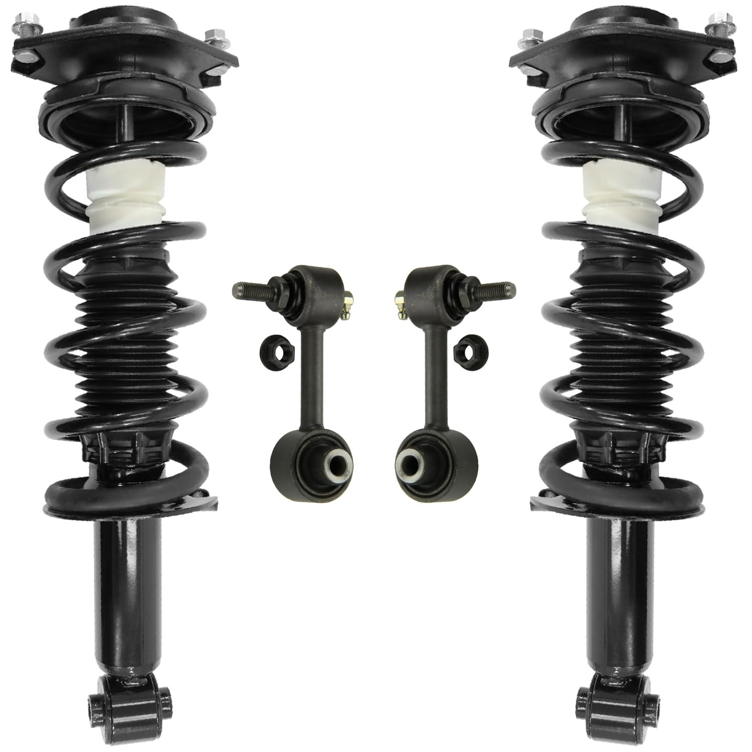 Detroit Axle - Rear Struts Kit for 2015 2016 2017 Subaru Legacy, 2 Struts with Coil Spring Assembly 2 Stabilizer Sway Bar End Links Replacement Suspension Kit