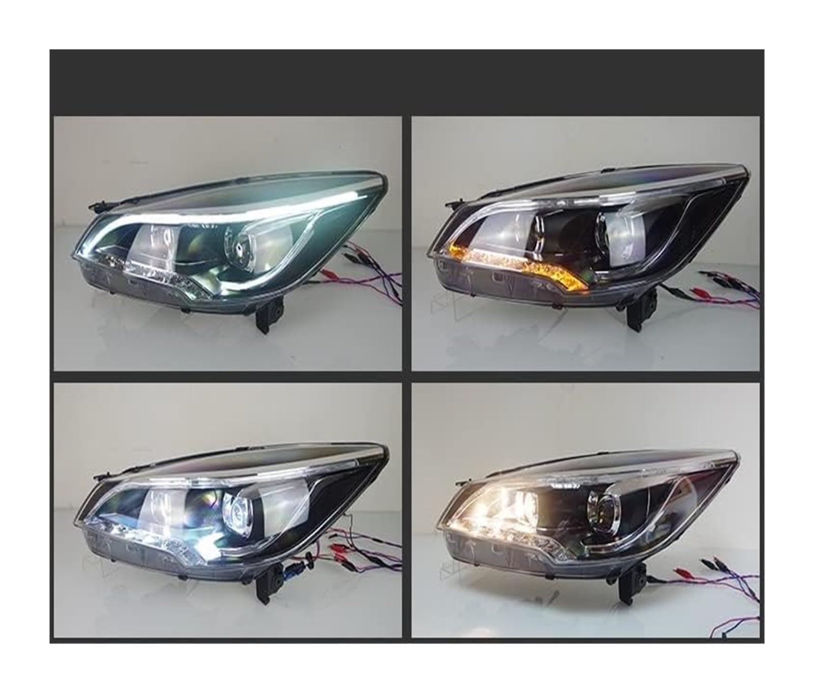 Escape Kuga 2013 Auto Front Headlight Dynamiczna konstrukcja kierunkowskazów Obiektyw Zespół optyczny (zestaw LED 6000K)