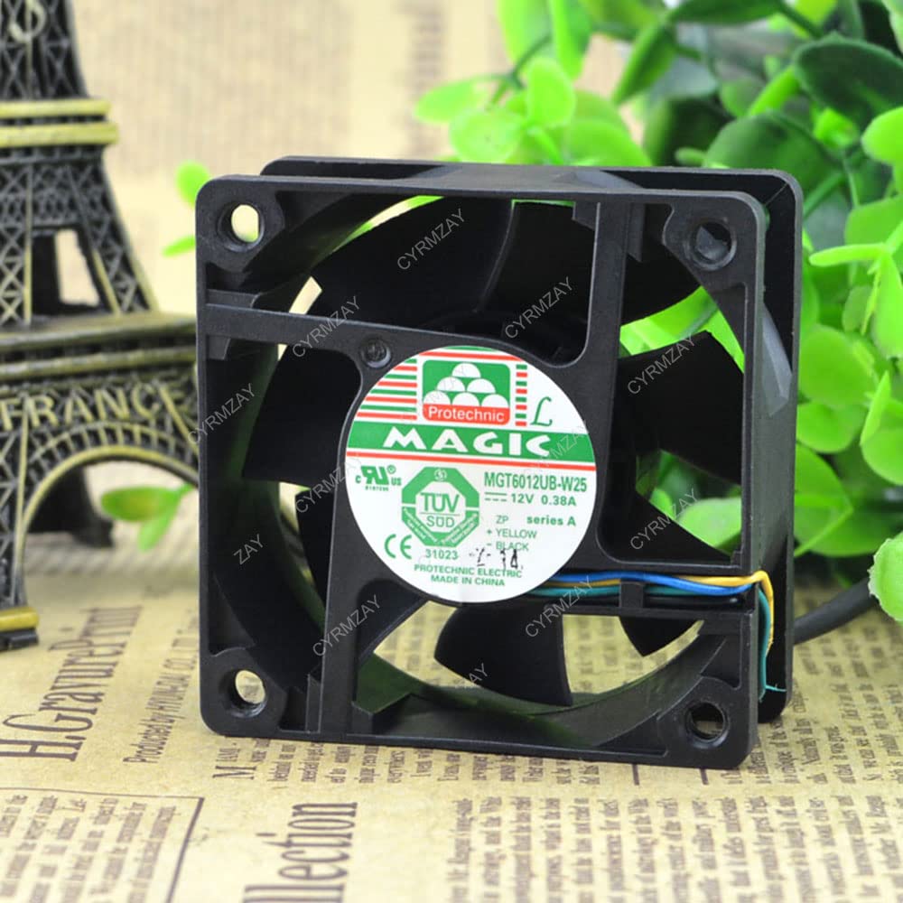 Compatible For Protechnic MAGIC MGT6012UB-W25 DC12V 0.38A 4-Wire cooling fan