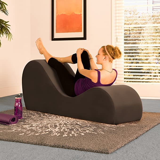 Image of Chaise Lounge for Yoga, Stretching, Relaxation New Couple Enjoyments Couch New Married Couple Love Set (Brown)