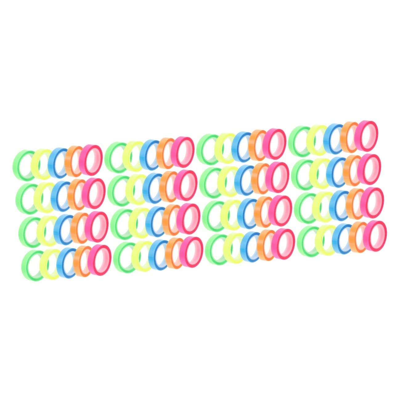 4 Sets Kostengünstiges Neon-klebeband Fluoreszierende Highlight-lesebänder Buchanhänger Für Jungen Und Mädchen Sichere Verwendung 20 Rollen * 4