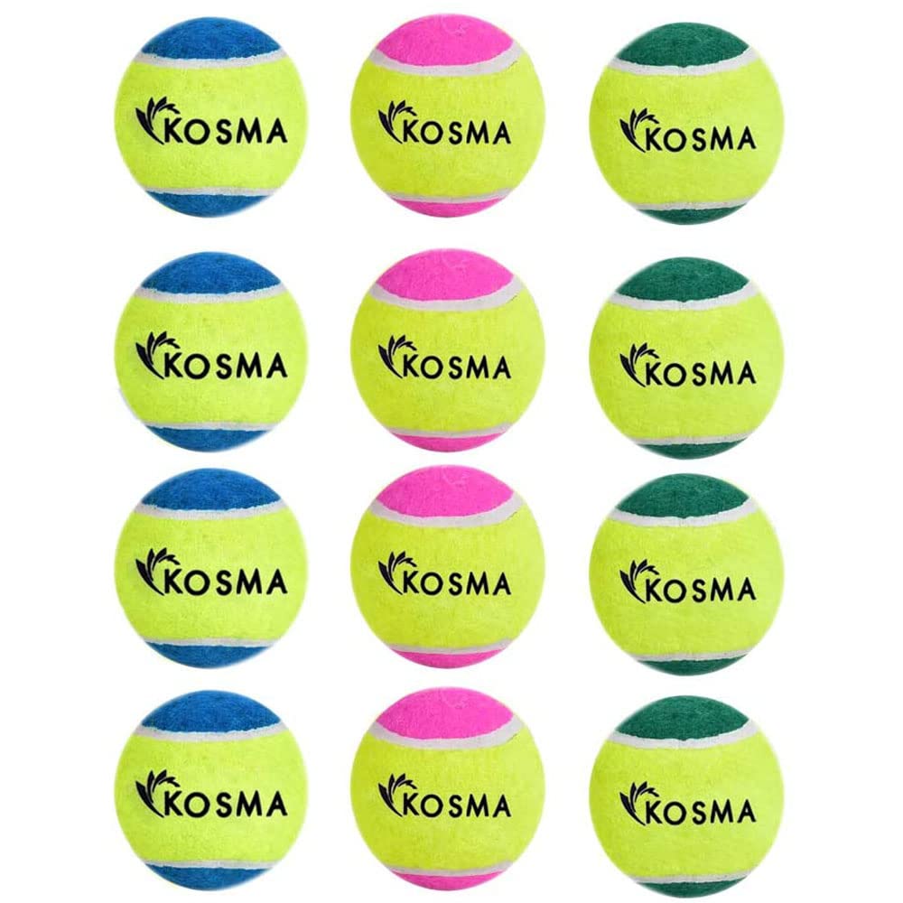 Kosma Pack of 12 Tennis Ball, green, 7.2