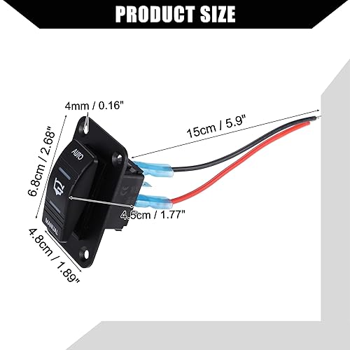 Miniatura 5 de Panel de interruptor de bomba de sentina basculante de 3 vías 20A 4 pines con luz LED  parte delantera  para coche, barco, camiones, plástico