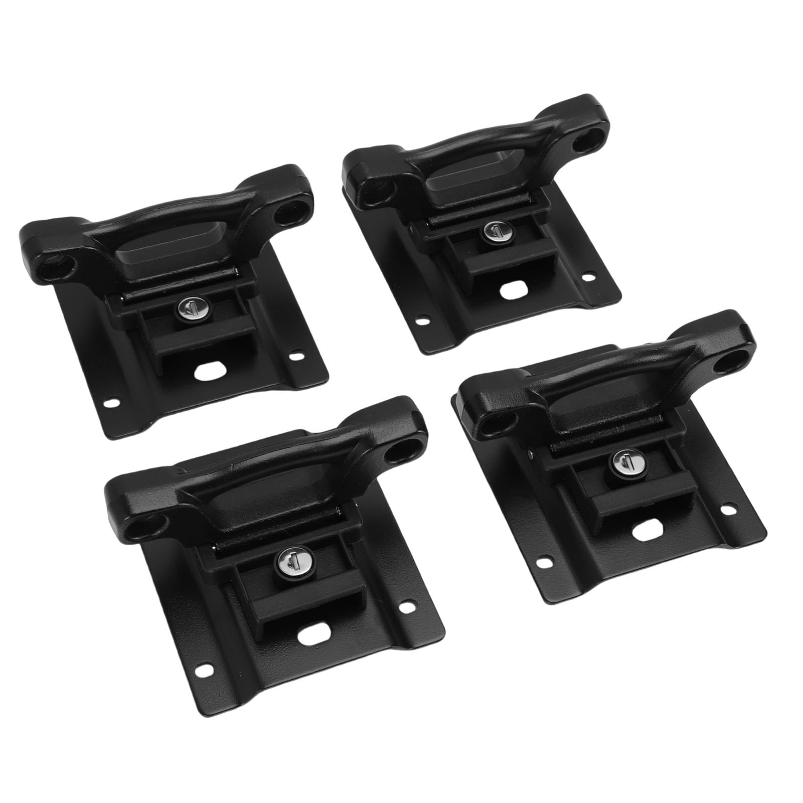 Walfront Anclajes de Amarre para Caja de Camión, Paquete de 4 Anillos de Anclaje de Metal con Acabado Protector, Amarres de Caja de Repuesto para Camiones 2015 a 2025, Seguridad de Carga para