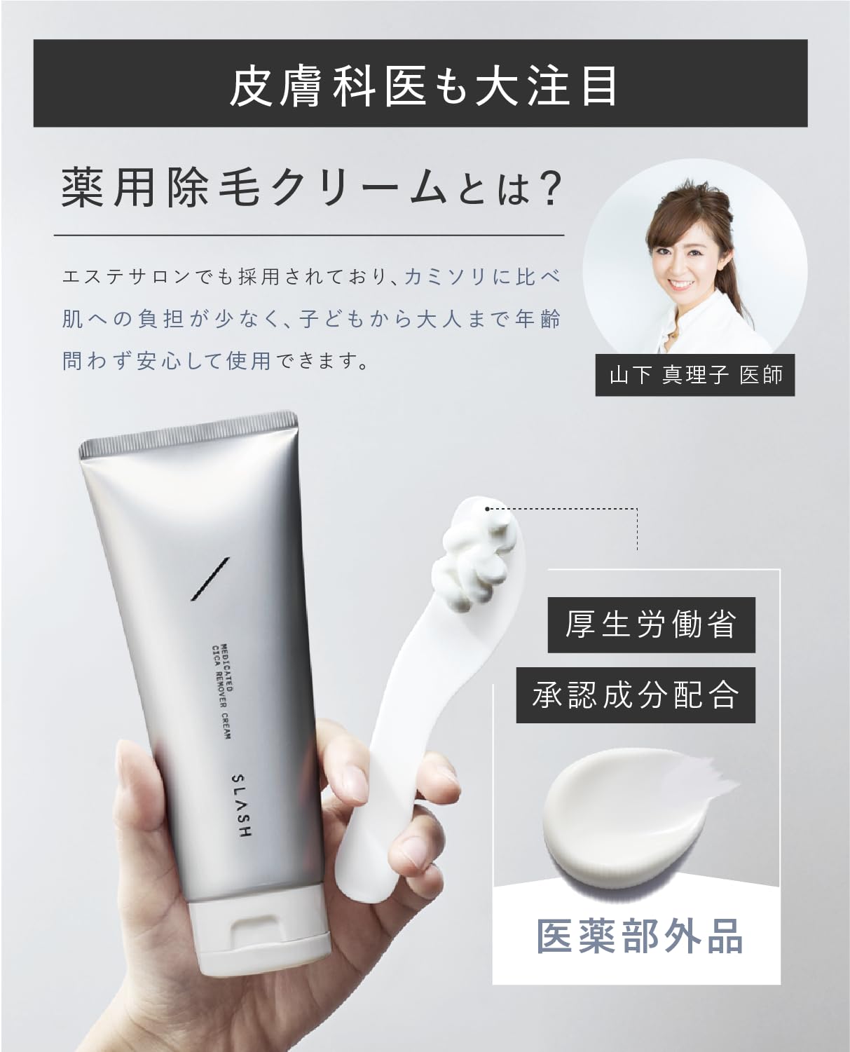 Amazon.co.jp: SLASH 除毛クリーム メンズ レディース CICA 配合 vio