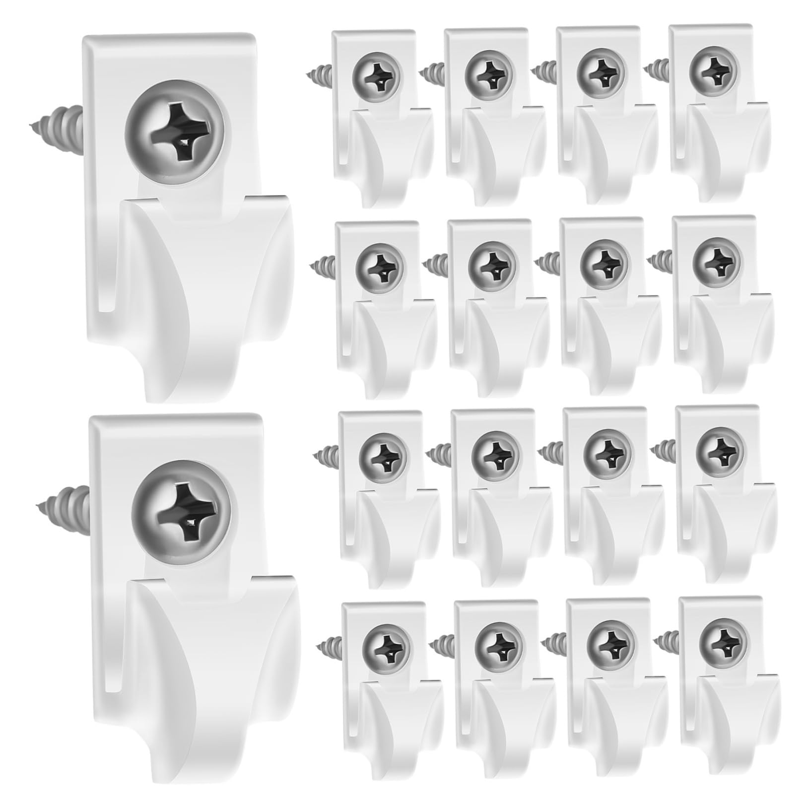 Hemobllo 20pcs String Light Hooks White Ceiling Hooks for Lights Outdoor Lighting Holder Clips