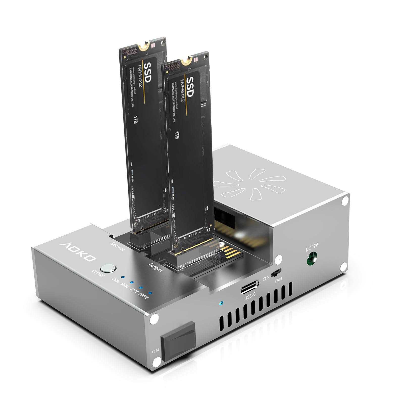Lector SSD M.2 NVMe evita sobrecalentamiento al clonar discos duros rápido 7