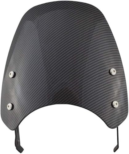 Miniatura 4 de Motorcycle Windshield Windscreen Windshield Fly Screen Shield Wind Deflector with Holder Compatible with Ducati Scrambler 400 800 2015 2016 2017