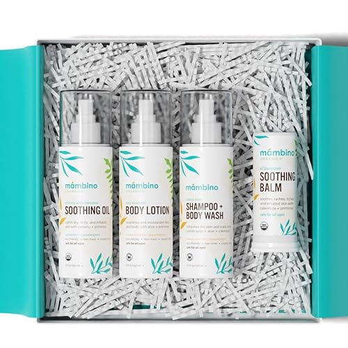 Miniatura 3 de Mambino Organics Baby Arrival Essential Care Gift Set  Kit orgánico para el cuidado del bebé  Vegano y libre de crueldad animal 4 piezas  Champú,