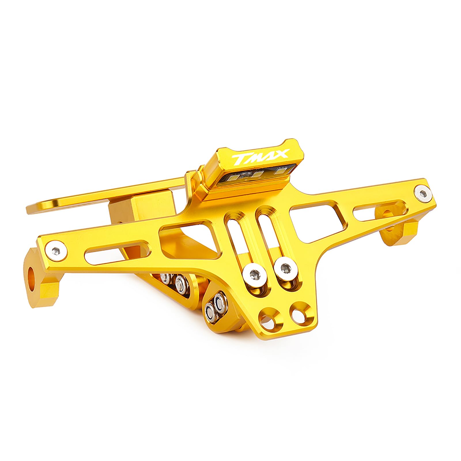 CXEPI Telai Moto Titolare Angolo Regolabile,LED Luce Moto Targa