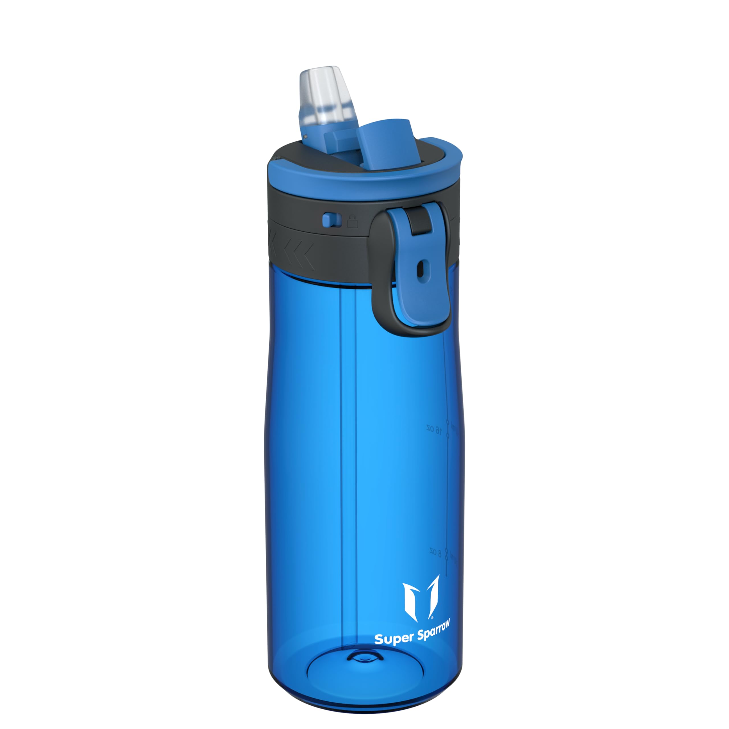 Sparrow Borraccia - 500ml, 750ml, 1L - TouchFlow Bottiglia Senza BPA - Senza Perdite Borraccia Cannuccia - Borracce Sportiva Flusso Rapido Con Un Clic per Scuola, All'aperto