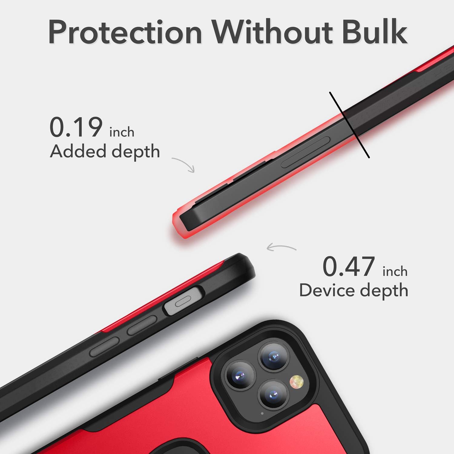 YOUMAKER Designed for iPhone 12 Pro Max Case, Full Body Rugged with Built-in Screen Protector Heavy Duty Protection Slim Fit Shockproof Cover for iPhone 12 Pro Max Case 6.7 Inch - Red/BK