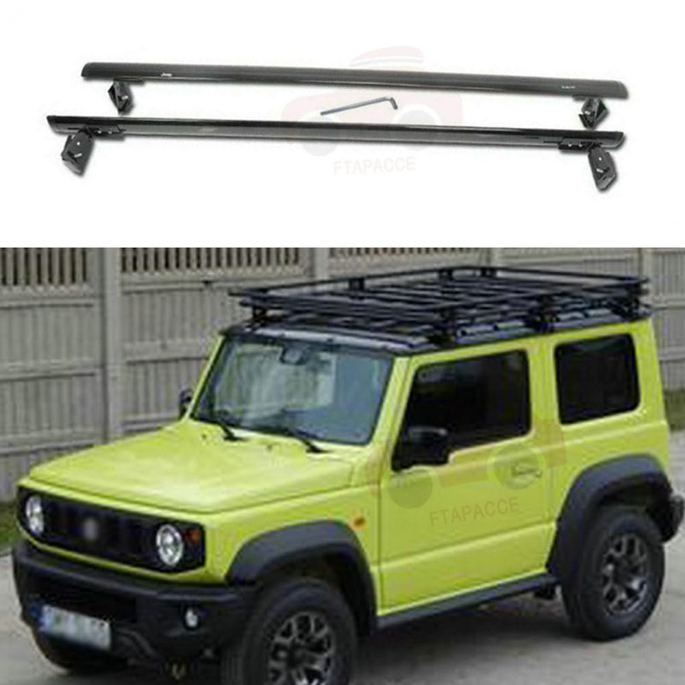 Ftapacce 2pcs Aluminum Crossbar Cross Bars Fits For Suzuki Jimny