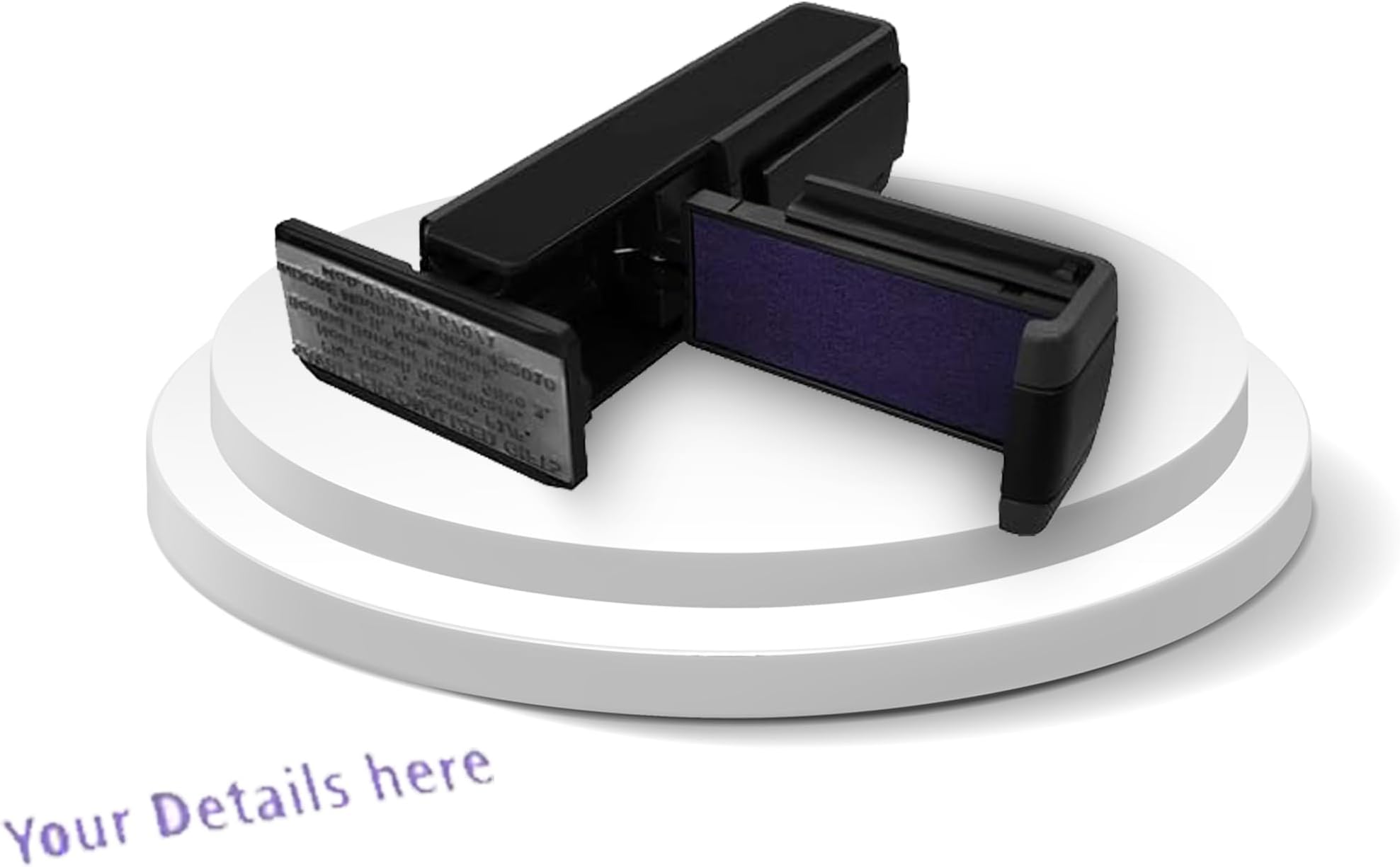 Savri Personalized Custom Stamp Mohar with Your Name, Designation & Firm | Best for Office, School, College, Legal Documents and Other Paperwork. (Self Ink Pocket Stamp)