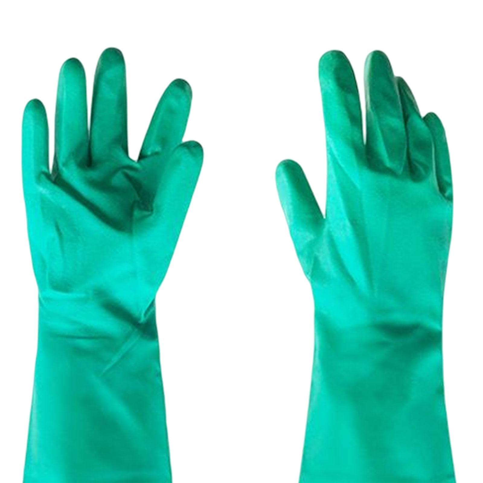 Gralara Tragbare Nitrilhandschuhe, Zum Spülen Und Reinigen, Schützen Die Hände, Verschleißfest, Strapazierfähige Gummihandschuhe für Gartena, 60 cm lang