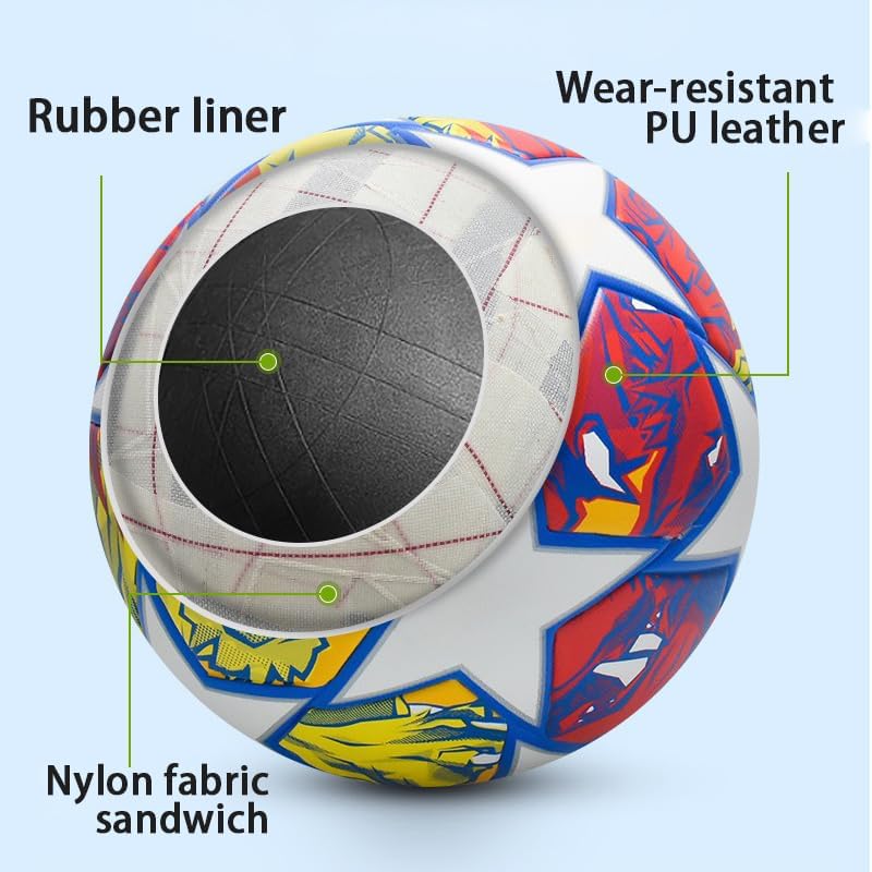 Miniatura 3 de INATURE League Soccer, regalos de cumpleaños de fútbol 2025, 5 bolas de partido, conoce juegos de entrenamiento