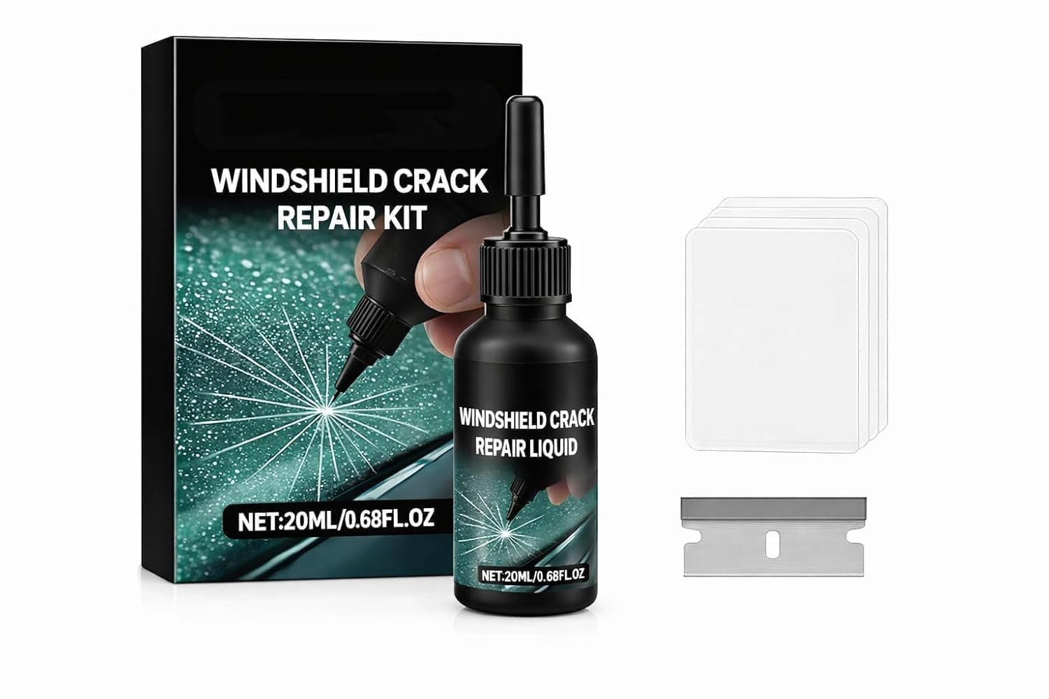 Modern Car Windshield Crack Repair Kit – Glass Repair Solution for Fixing Auto Windshield Cracks (CRKT2)-picture-16