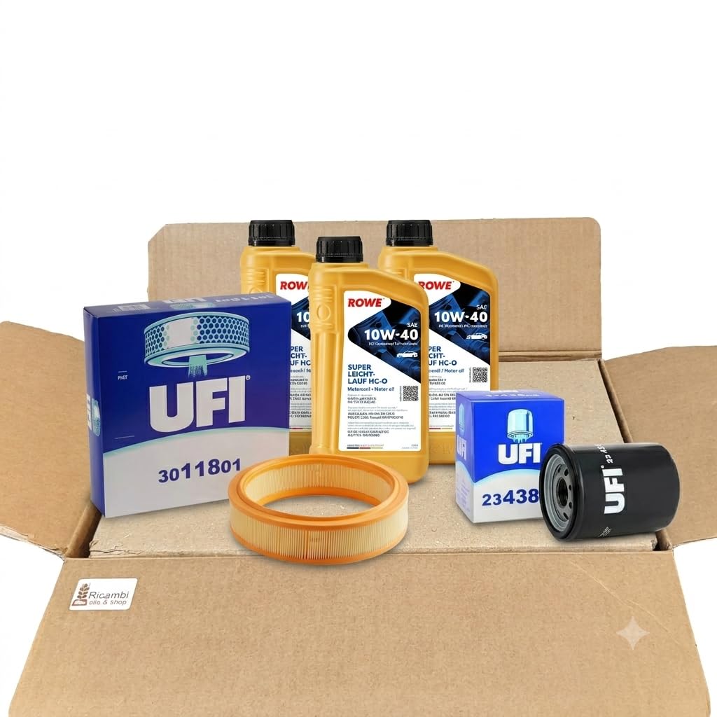KIT Tagliando per FIAT PUNTO 1.2 FIRE 44kW Filtro Circolare 10W40 | kit tagliando 1.2 FIRE 44kW, Olio 5W40, Specifico FIAT, Filtro Circolare 10W40 PUNTO Fire Servizio Filtri Olio Motore
